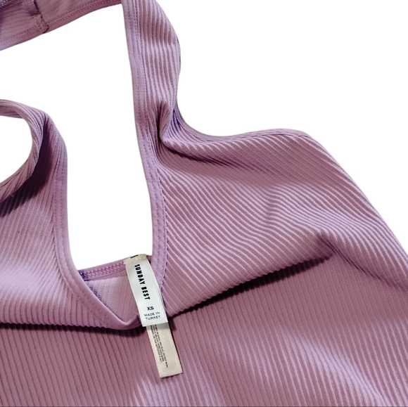 Sunday Best Aritzia NWOT | Lilac SinchSeamless Rib Halter Top | Never Worn | XS - Picture 5 of 11